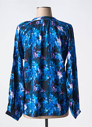 Chemisier imprimé fleurs manches longues bleu AGATHE & LOUISE femme