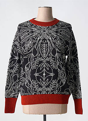 Pull resserrée sur le bas manches longues noir AGATHE & LOUISE femme