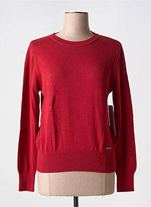 Pull resserrée sur le bas manches longues rouge AGATHE & LOUISE femme