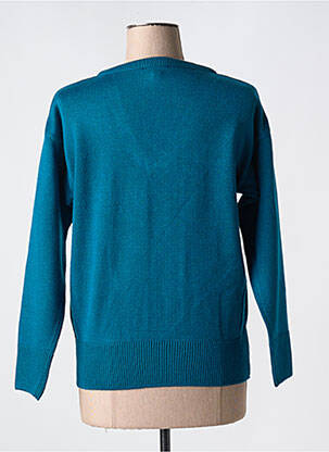 Pull coupe cintrée manches longues bleu AGATHE & LOUISE femme