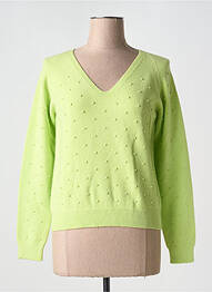 Pull coupe cintrée manches longues vert L'ATELIER D'ANNA femme