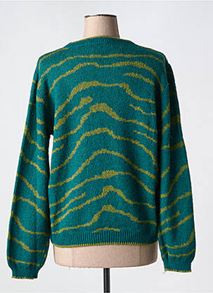 Pull coupe droite manches longues vert L'ATELIER D'ANNA femme