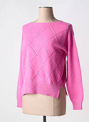 Pull coupe cintrée manches longues rose L'ATELIER D'ANNA femme
