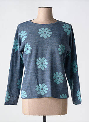 Pull coupe cintrée manches longues bleu L'ATELIER D'ANNA femme