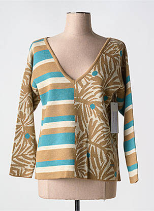 Pull coupe droite manches longues marron AGATHE & LOUISE femme