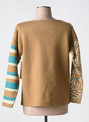 Pull coupe droite manches longues marron AGATHE & LOUISE femme
