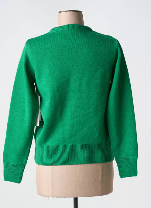 Pull col rond manches longues vert AGATHE & LOUISE femme