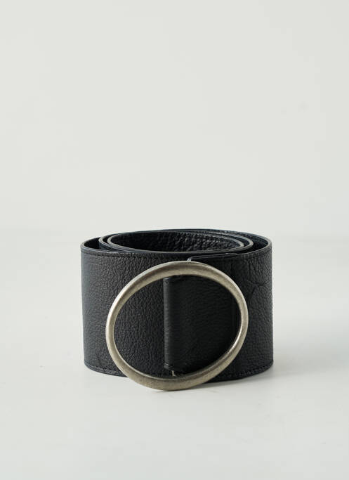 Ceinture effet matière satinée noir YAYA femme