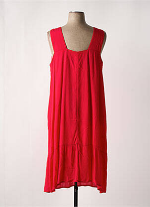 Robe mi-longue coupe fluide sans manche rouge MERI & ESCA femme