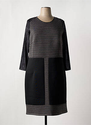 Robe mi-longue manches longues manches longues noir MERI & ESCA femme