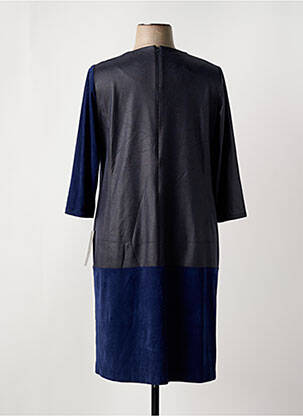 Robe mi-longue manches 3/4 manches 3/4 bleu JEAN DELFIN femme