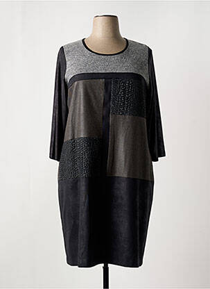 Robe mi-longue manches longues manches longues noir MERI & ESCA femme