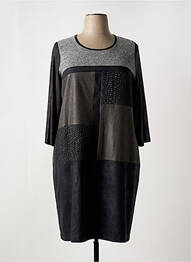 Robe mi-longue manches longues manches longues noir MERI & ESCA femme