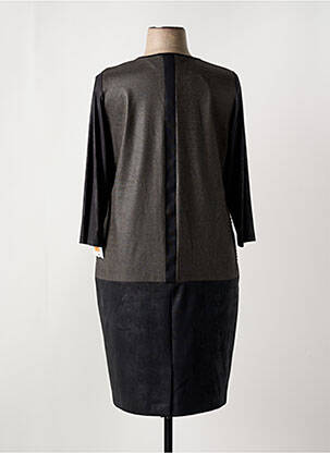 Robe mi-longue manches longues manches longues noir MERI & ESCA femme