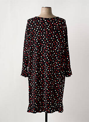 Robe mi-longue manches longues manches longues noir APRICO femme