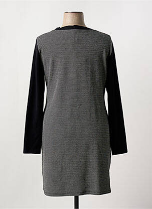 Robe mi-longue manches longues manches longues noir ANDAMIO femme