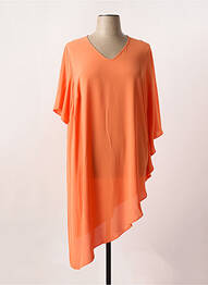 Tunique manches longues tissage crêpe orange SEMPRE PIU femme