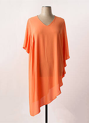 Tunique manches longues tissage crêpe orange SEMPRE PIU femme