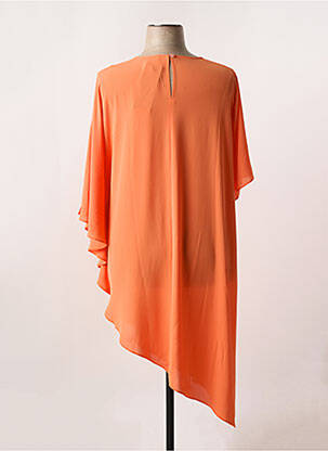 Tunique manches longues tissage crêpe orange SEMPRE PIU femme