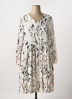 Robe mi-longue manches longues manches longues beige TUZZI femme