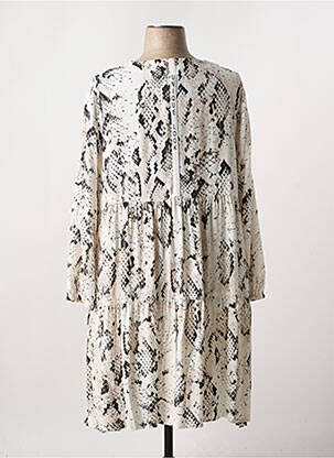 Robe mi-longue manches longues manches longues beige TUZZI femme
