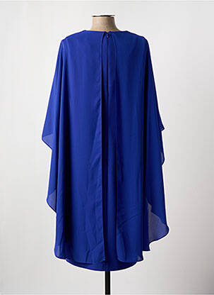 Robe mi-longue manches 3/4 manches 3/4 bleu FRANK WALDER femme