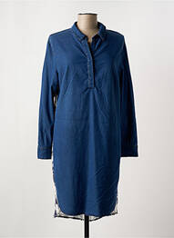 Robe mi-longue manches longues manches longues bleu TUZZI femme