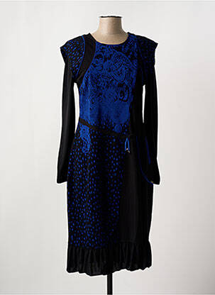 Robe mi-longue manches longues manches longues noir ALICE ET BARNABE femme
