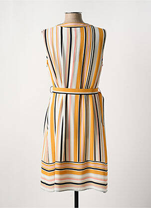 Robe mi-longue coupe fluide sans manche jaune JOSEPH RIBKOFF femme