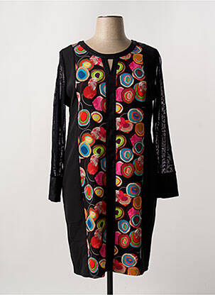 Robe mi-longue noir PAUSE CAFE pour femme