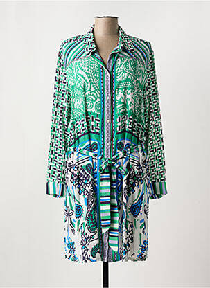 Robe mi-longue vert CHALOU pour femme