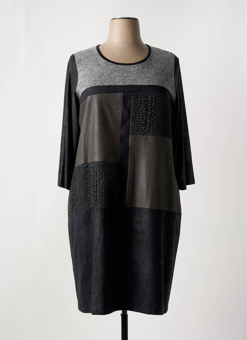 Robe mi-longue manches longues manches longues noir MERI & ESCA femme