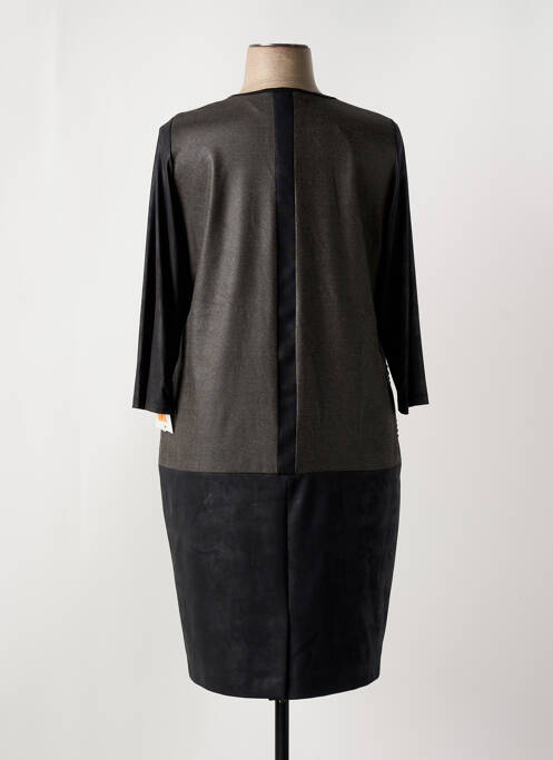 Robe mi-longue manches longues manches longues noir MERI & ESCA femme