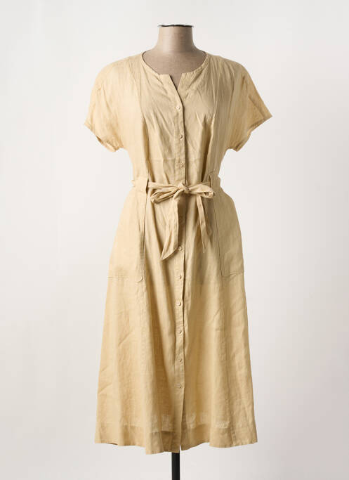 Robe mi-longue beige ZYGA pour femme