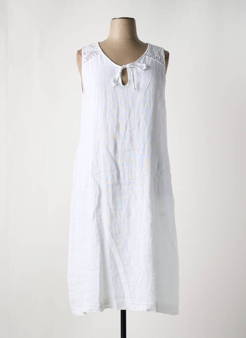 Robe mi-longue blanc FRED SABATIER pour femme