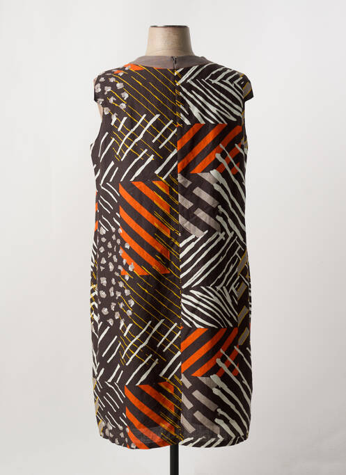 Robe mi-longue marron FRANCE RIVOIRE pour femme