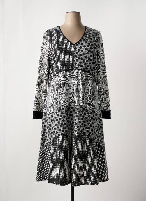 Robe mi-longue noir ALICE ET BARNABE pour femme