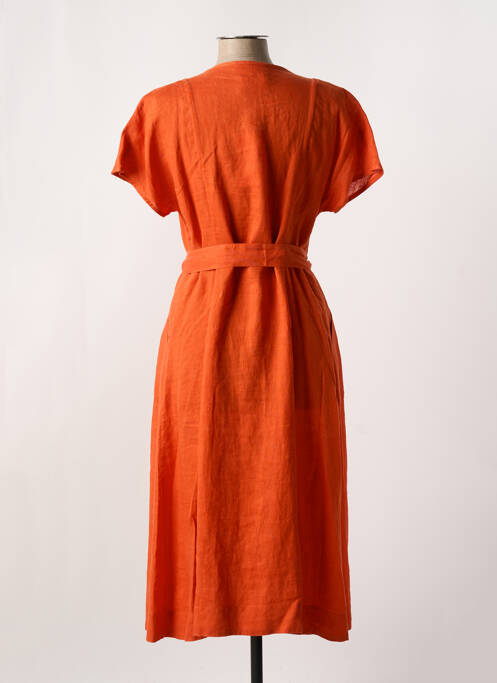 Robe mi-longue orange ZYGA pour femme