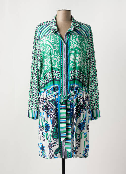 Robe mi-longue vert CHALOU pour femme