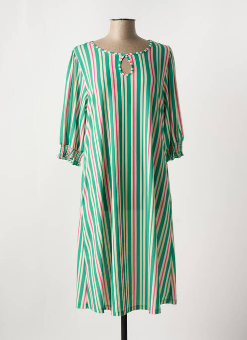 Robe mi-longue vert YOEK pour femme