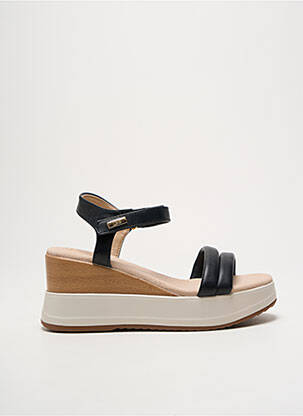 Sandales/nu pieds matière lisse talon de 7 à 9cm noir LPB femme