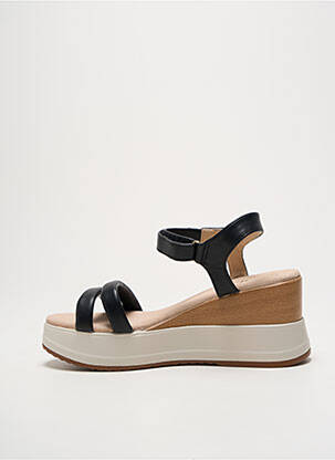 Sandales/nu pieds matière lisse talon de 7 à 9cm noir LPB femme