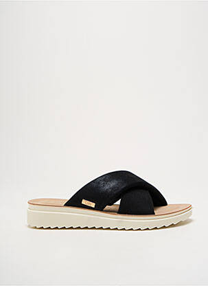 Mules/sabots tissage satiné talon plat jusqu'à 3cm noir LPB femme