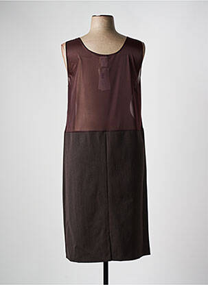 Jupon /fond de robe coupe droite marron FRANCE RIVOIRE femme