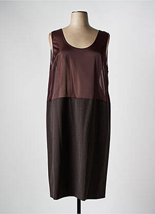 Jupon /fond de robe coupe droite marron FRANCE RIVOIRE femme