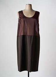 Jupon /fond de robe coupe droite marron FRANCE RIVOIRE femme