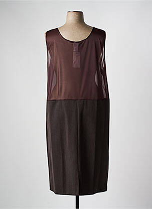 Jupon /fond de robe coupe droite marron FRANCE RIVOIRE femme