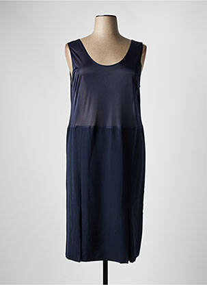 Jupon /fond de robe coupe droite bleu FRANCE RIVOIRE femme