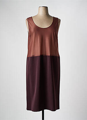 Jupon /fond de robe coupe droite marron FRANCE RIVOIRE femme