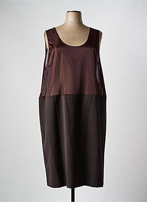 Jupon /fond de robe coupe droite marron FRANCE RIVOIRE femme